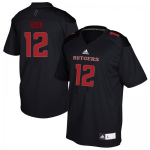 Men Rutgers University #12 Christian Izien Black Stitch Jersey 427042-197