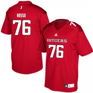 Men Rutgers #76 Matt Rosso Red Embroidery Jerseys 215963-527