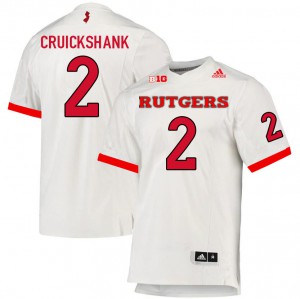 Men's Rutgers University #2 Aron Cruickshank White Alumni Jerseys 612012-950