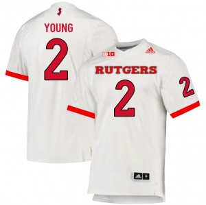 Men's Rutgers #2 Avery Young White Alumni Jersey 863396-194