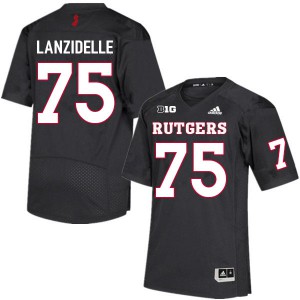 Men's Rutgers Scarlet Knights #75 Beau Lanzidelle Black Stitch Jerseys 149868-439