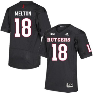 Men's Rutgers Scarlet Knights #18 Bo Melton Black Player Jerseys 635975-131