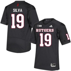 Mens Rutgers Scarlet Knights #19 Calebe Silva Black University Jerseys 857681-177