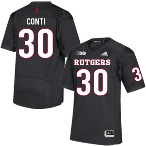 Mens Rutgers Scarlet Knights #30 Chris Conti Black Football Jersey 367236-195