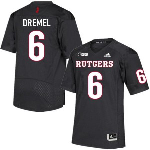 Men Rutgers University #6 Christian Dremel Black Stitch Jersey 484170-963