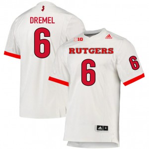 Men Rutgers #6 Christian Dremel White Embroidery Jersey 594526-776