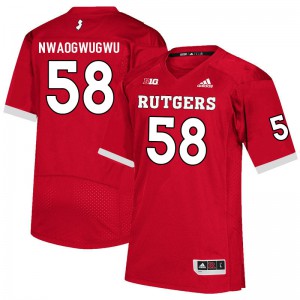 Men's Rutgers #58 David Nwaogwugwu Scarlet Player Jersey 737975-653