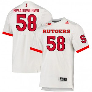 Men's Rutgers University #58 David Nwaogwugwu White College Jerseys 587741-506