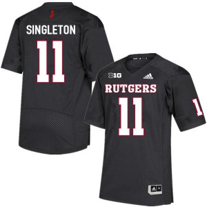 Men's Rutgers Scarlet Knights #11 Drew Singleton Black Official Jerseys 836687-205