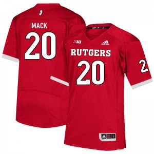 Mens Rutgers Scarlet Knights #20 Elijuwan Mack Scarlet NCAA Jerseys 477308-884
