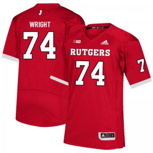 Men Rutgers #74 Isaiah Wright Scarlet Football Jerseys 486961-847