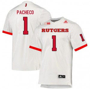 Men Rutgers #1 Isaih Pacheco White Stitch Jerseys 560994-394