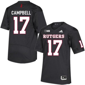 Men Rutgers Scarlet Knights #17 Jameer Campbell Black NCAA Jersey 416610-129