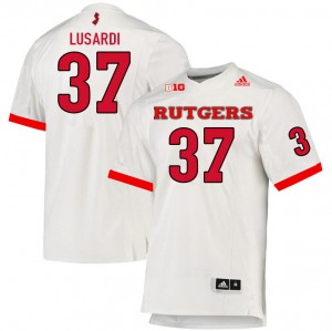 Men's Rutgers #37 Joe Lusardi White Alumni Jerseys 560891-563