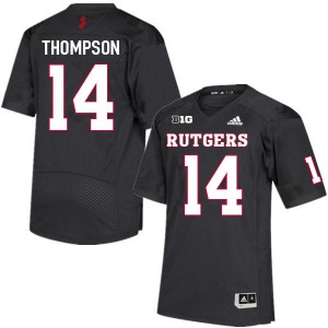 Men's Rutgers University #14 Jordan Thompson Black Player Jerseys 969442-220
