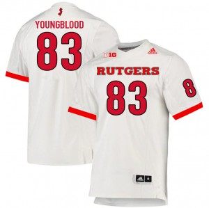Men Rutgers Scarlet Knights #83 Joshua Youngblood White High School Jerseys 585694-716
