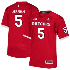 Mens Rutgers University #5 Kessawn Abraham Scarlet College Jersey 701300-967