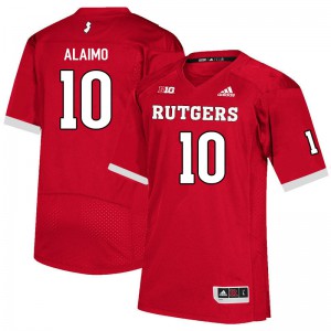 Men Rutgers University #10 Matt Alaimo Scarlet Player Jerseys 734378-196