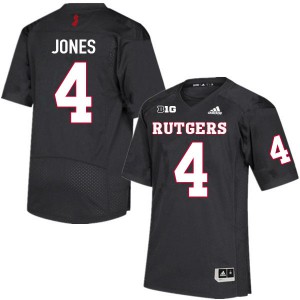 Men's Rutgers #4 Naijee Jones Black Official Jersey 687895-988