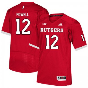 Men Rutgers Scarlet Knights #12 Peyton Powell Scarlet High School Jerseys 366428-423