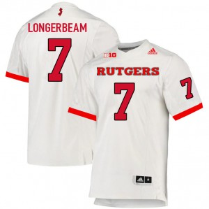 Men's Rutgers Scarlet Knights #7 Robert Longerbeam White Embroidery Jerseys 201340-188