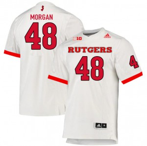 Men's Rutgers University #48 Thomas Morgan White Stitched Jersey 320190-670