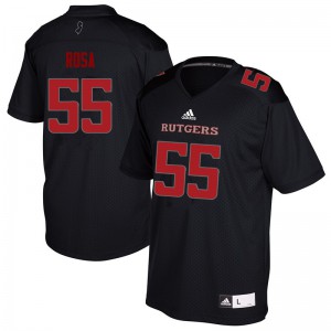 Men's Rutgers #55 Austin Rosa Black Player Jerseys 334084-935