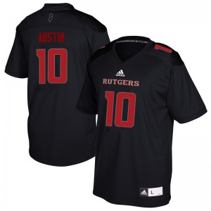 Men Rutgers University #10 Blessaun Austin Black NCAA Jerseys 579364-358