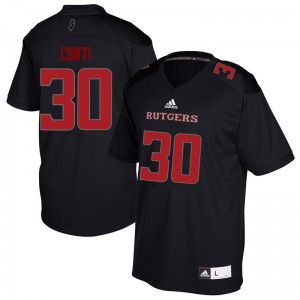 Men Rutgers #30 Chris Conti Black Official Jerseys 461415-352