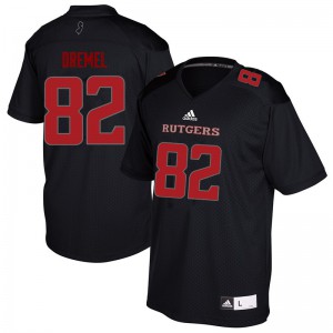 Men's Rutgers University #82 Christian Dremel Black Stitch Jersey 832856-798