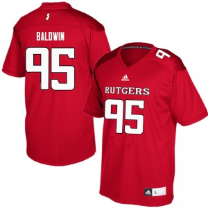 Men Rutgers #95 Devin Baldwin Red High School Jerseys 685963-178