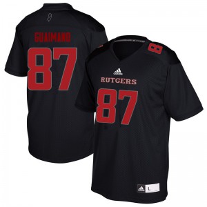 Men's Rutgers #87 John Guaimano Black NCAA Jersey 527836-638