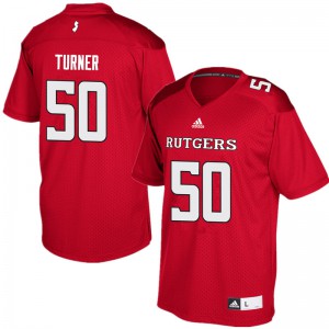 Men Rutgers Scarlet Knights #50 Julius Turner Red Embroidery Jerseys 866604-702