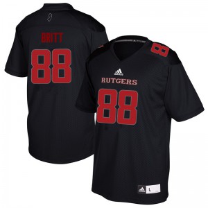Men Rutgers #88 Kenny Britt Black Player Jerseys 296115-545