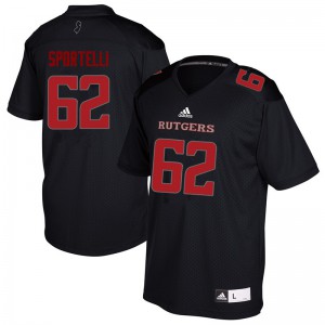 Men Rutgers #62 Matthew Sportelli Black High School Jerseys 711900-210