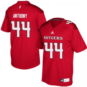 Men's Rutgers #44 Max Anthony Red Football Jersey 686675-834