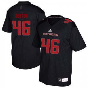Men Rutgers University #46 Michael Burton Black Alumni Jersey 845737-689