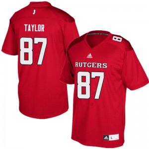 Men's Rutgers #87 Prince Taylor Red Embroidery Jersey 254784-467