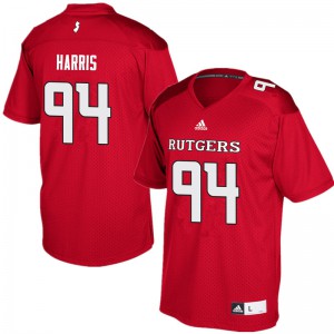 Men Rutgers #94 Terrence Harris Red Official Jerseys 191062-559
