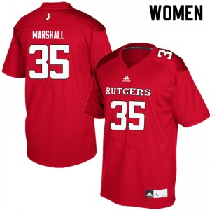 Womens Rutgers #35 Anthony Marshall Red High School Jerseys 665402-262