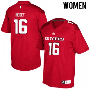 Womens Rutgers Scarlet Knights #16 Cooper Heisey Red Embroidery Jerseys 655530-962