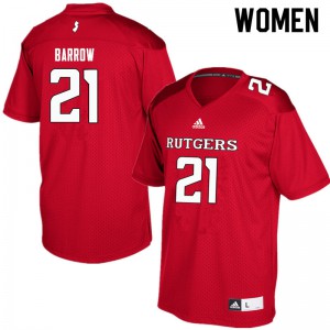 Women Rutgers #21 Tim Barrow Red High School Jersey 172170-286