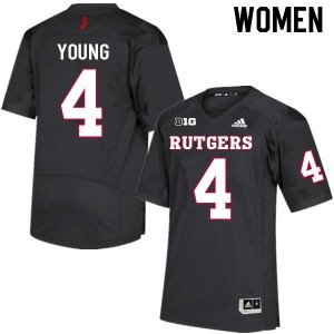 Womens Rutgers Scarlet Knights #4 Aaron Young Black Alumni Jersey 387745-899