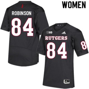 Women's Rutgers #84 Ahmirr Robinson Black Alumni Jerseys 732285-301