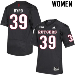 Womens Rutgers Scarlet Knights #39 Amir Byrd Black University Jerseys 237824-623