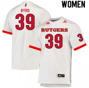 Women Rutgers Scarlet Knights #39 Amir Byrd White Player Jersey 157735-453