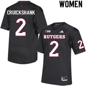 Women Rutgers #2 Aron Cruickshank Black Official Jerseys 976346-828