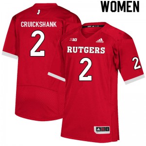 Womens Rutgers Scarlet Knights #2 Aron Cruickshank Scarlet College Jersey 673754-305