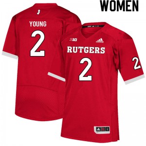Womens Scarlet Knights #2 Avery Young Scarlet Official Jersey 550881-770