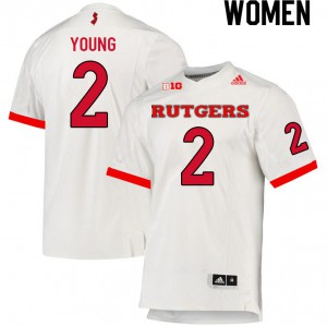 Women Scarlet Knights #2 Avery Young White Player Jersey 180922-457